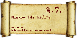 Miskov Tóbiás névjegykártya